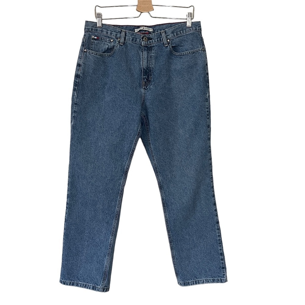 Tommy Hilfiger Women's Classic Fit Blue Denim Straight Leg Jeans Y2K Retro Sz 12